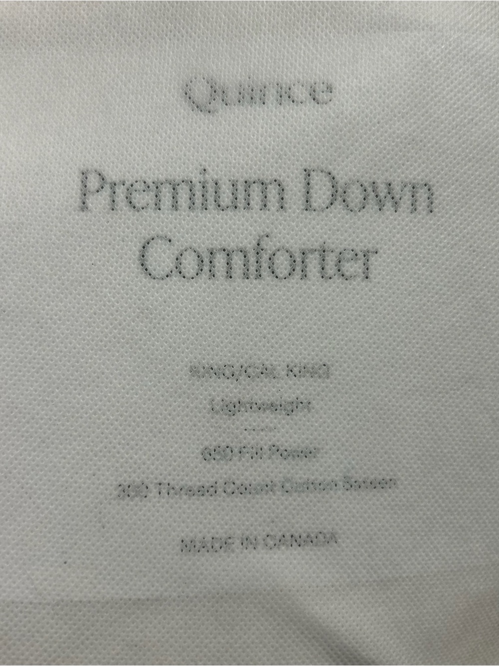 QUINCE Lightweight Premium Down Comforter King/Cal King 8077 - Picture 2 of 8